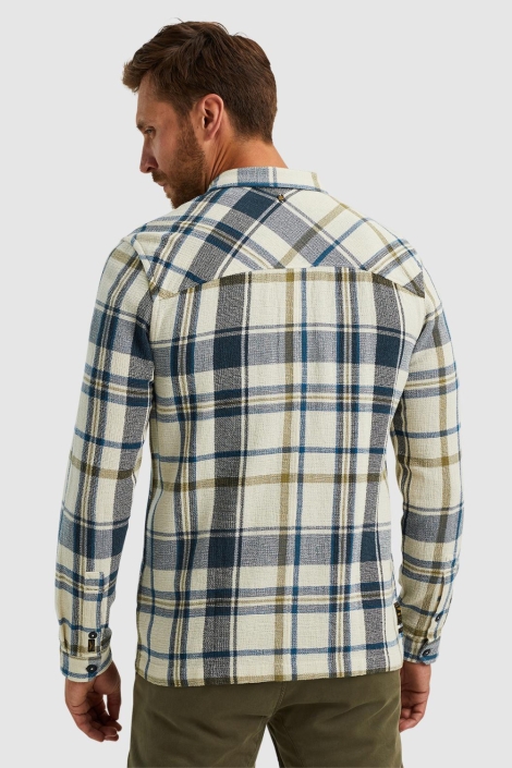 PME legend long sleeve shirt matt weave check
